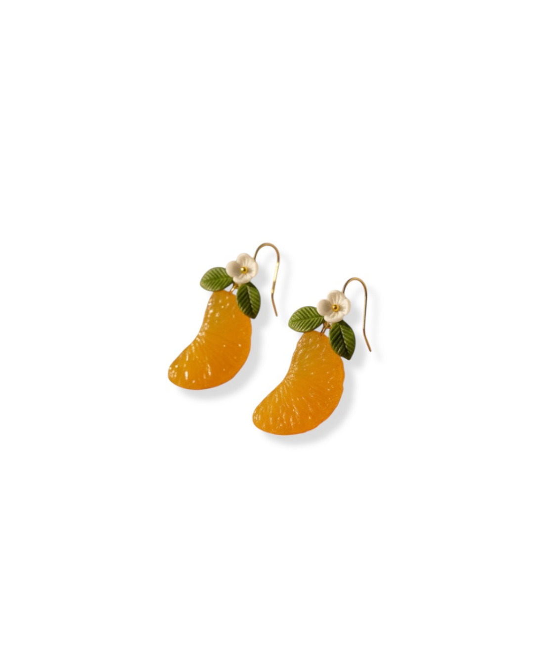 Orange Slice Resin Earrings