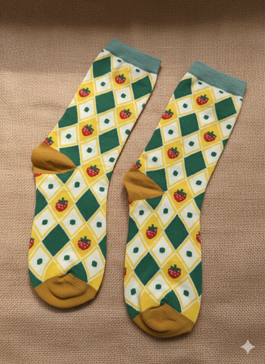 Retro Flower Cotton Socks