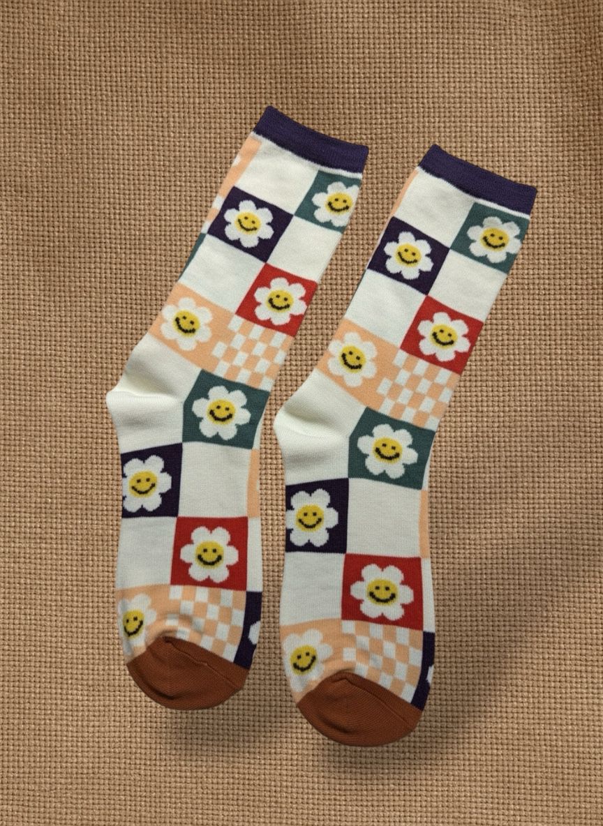 Retro Flower Cotton Socks