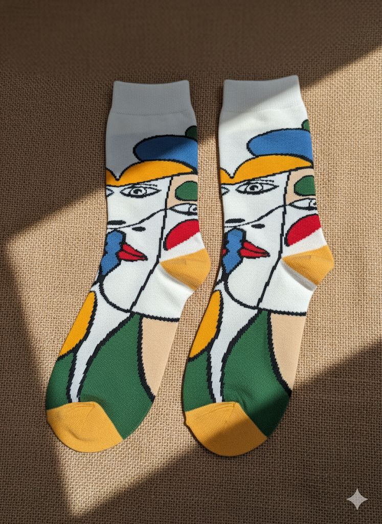 Abstract Faces Socks