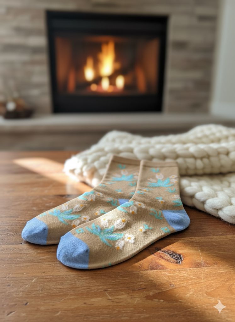 Vintage Floral Art Socks