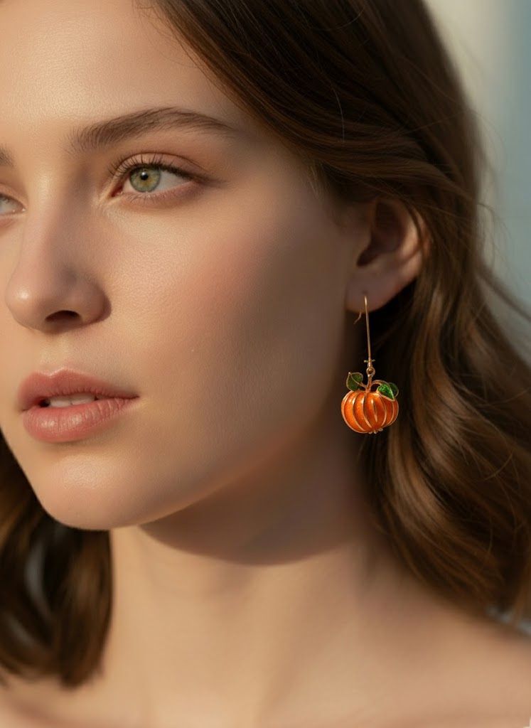 Pumpkin Charm Earrings 🎃