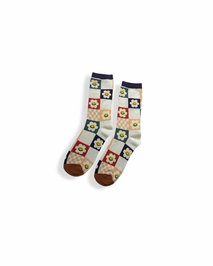 Retro Flower Cotton Socks