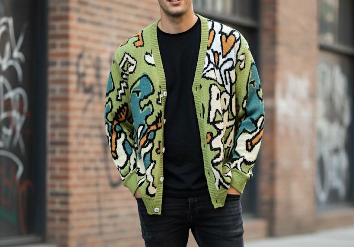 Rockstar Green Knit Cardigan