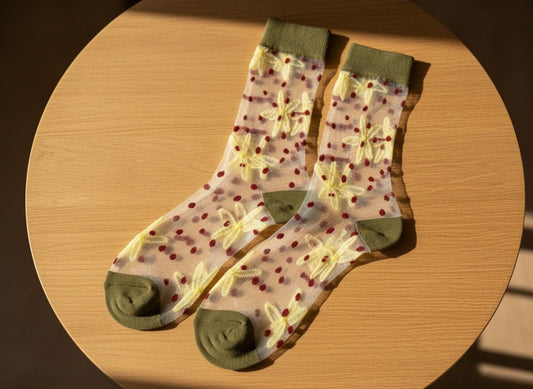 Floral Mesh Socks