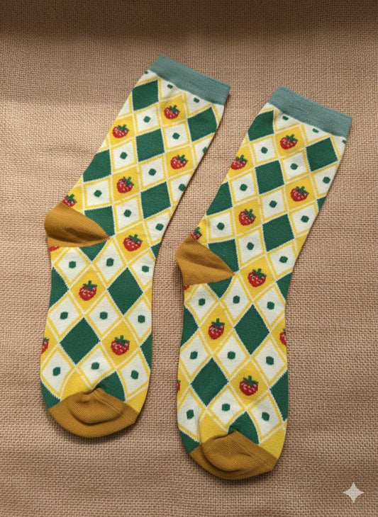Retro Flower Cotton Socks