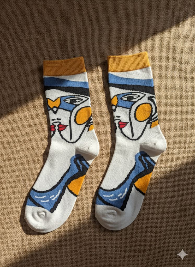 Abstract Faces Socks