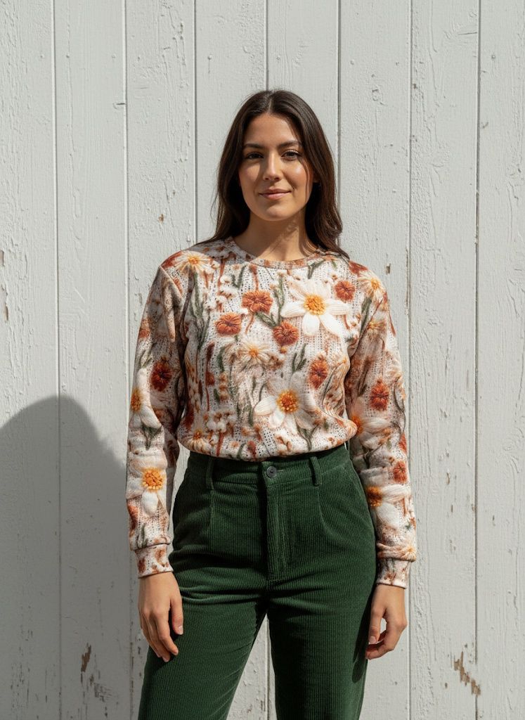 Floral Desert Print Sweatshirt