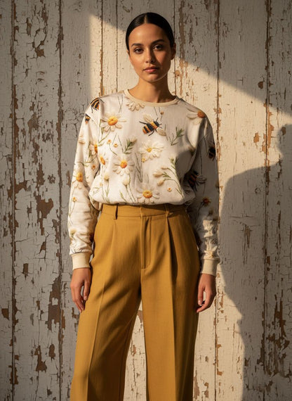 Bee & Daisy Print Sweatshirt
