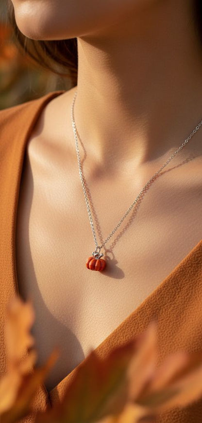 Pumpkin Pendant Necklace