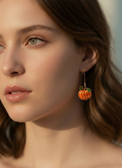 Pumpkin Charm Earrings 🎃