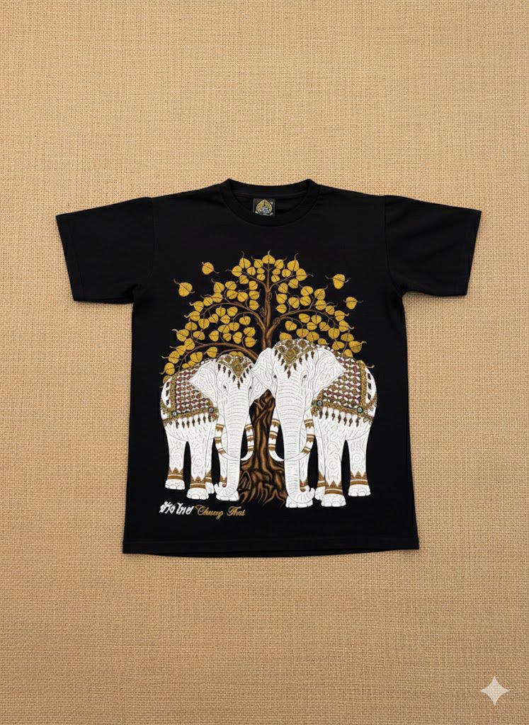 Thailand Elephant Print T-Shirt