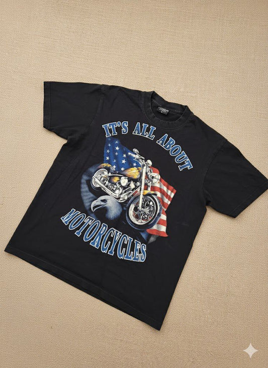 Rock Of The T-Shirts Vintage Biker Tişört
