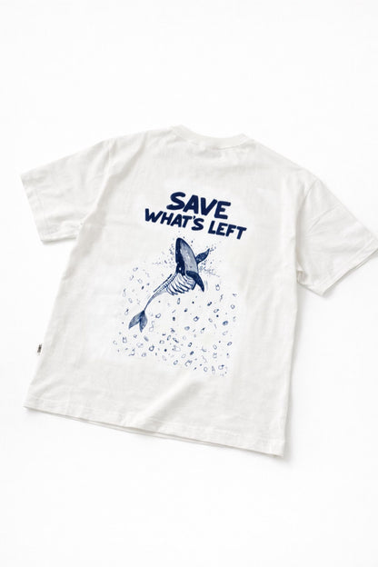 Save What’s Left – Ekru Oversize Fit Tişört