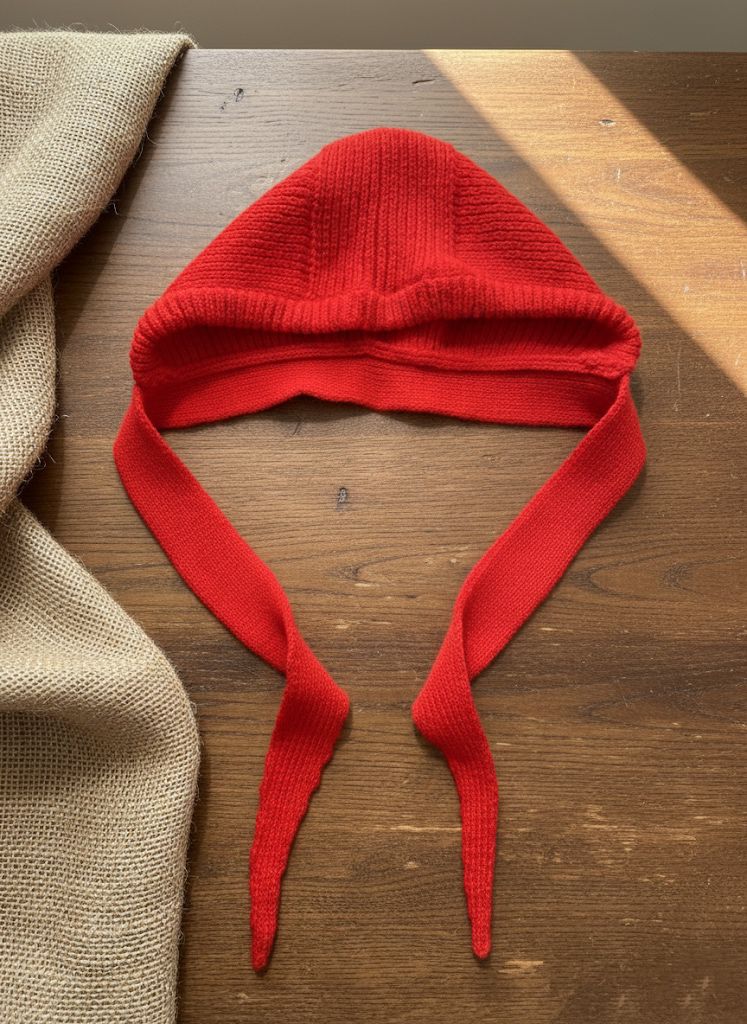 Knitted Balaclava – Deep Red 🍂