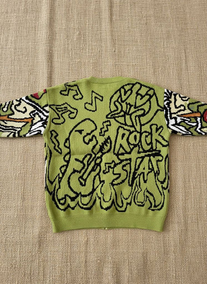 Rockstar Green Knit Cardigan