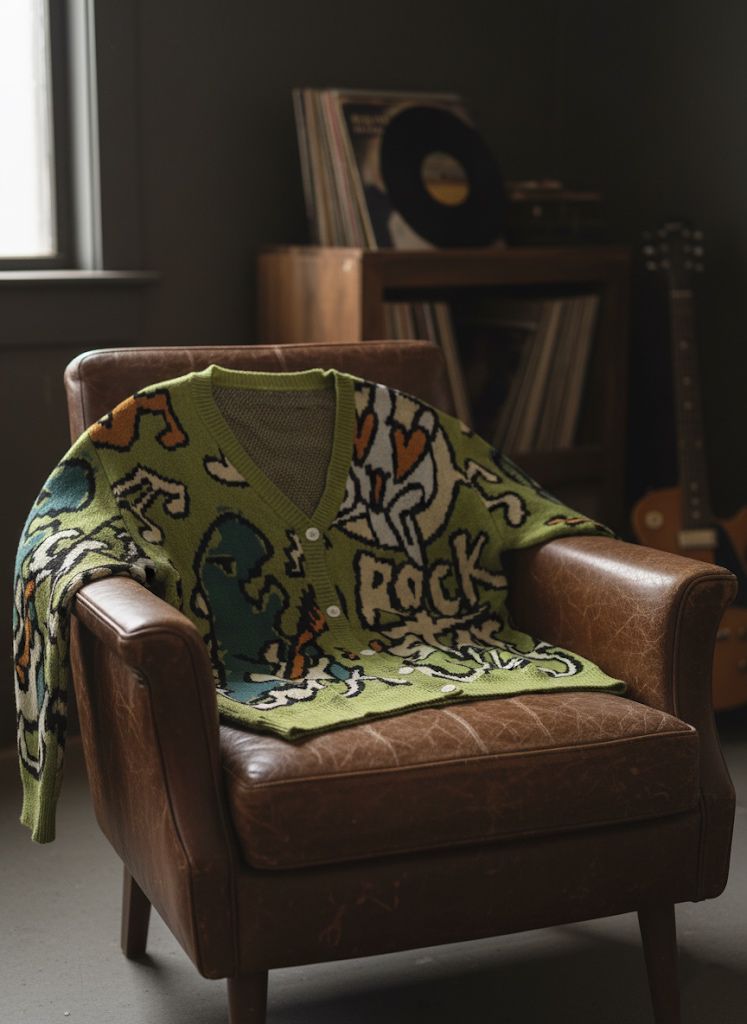 Rockstar Green Knit Cardigan