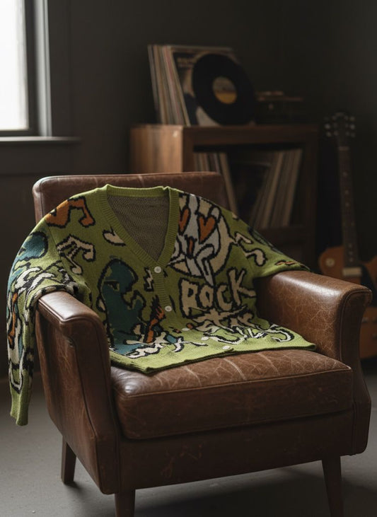 Rockstar Green Knit Cardigan