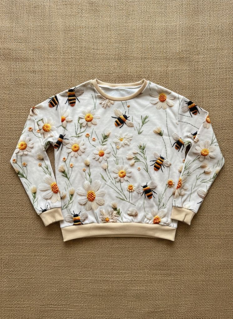 Bee & Daisy Print Sweatshirt