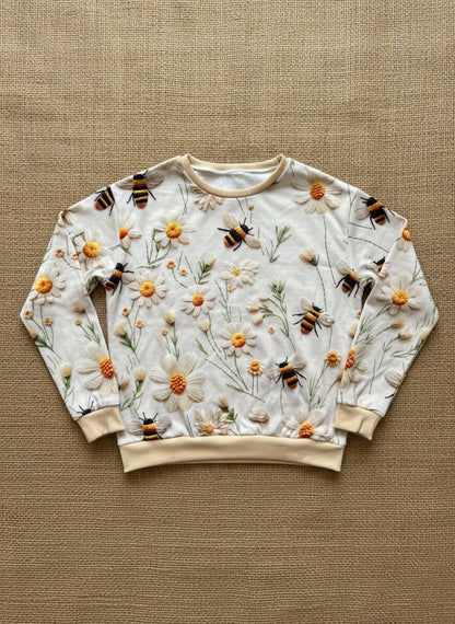 Bee & Daisy Print Sweatshirt
