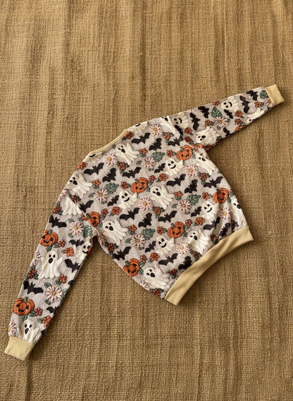 Halloween Ghost Print Sweatshirt