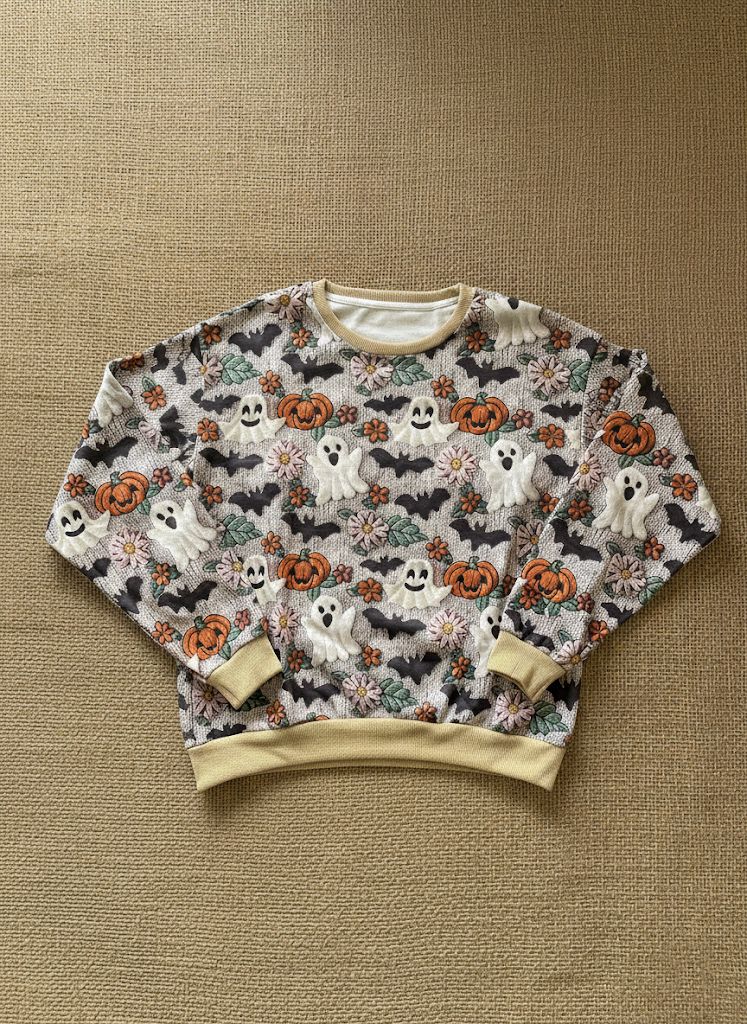 Halloween Ghost Print Sweatshirt