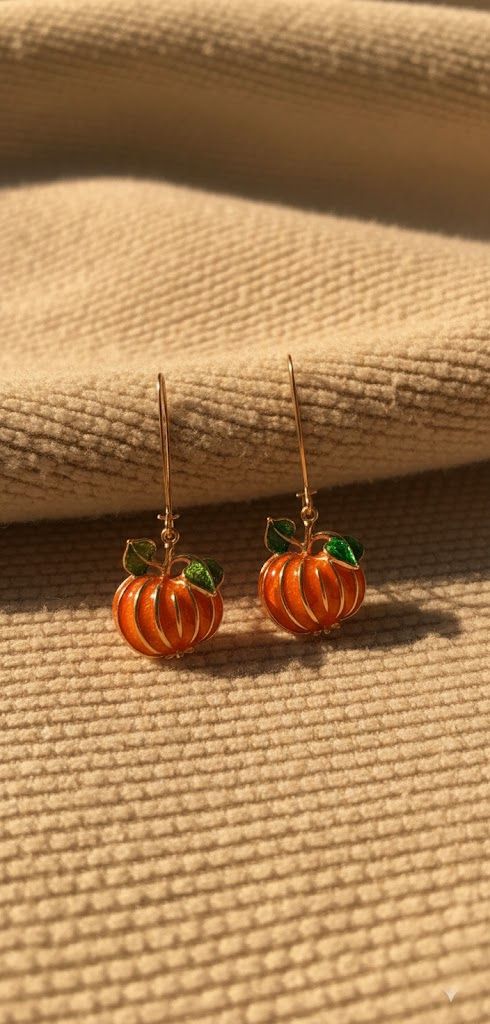 Pumpkin Charm Earrings 🎃