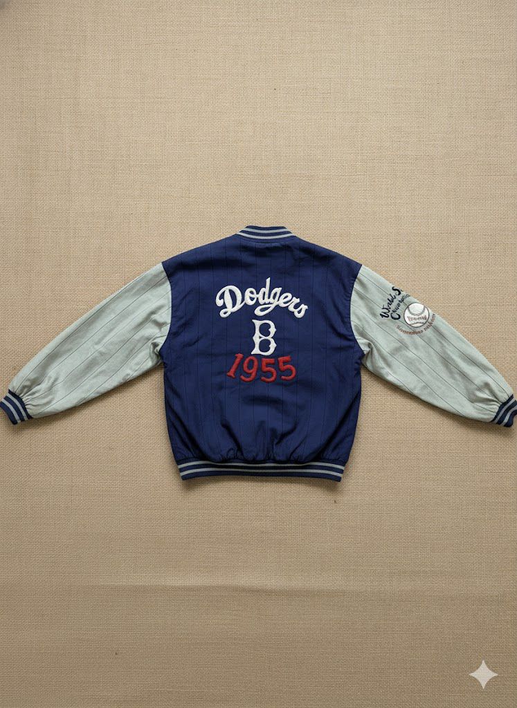 Mirage Cooperstown Collection Reversible Brooklyn Dodgers Jacket – 1955 World Series