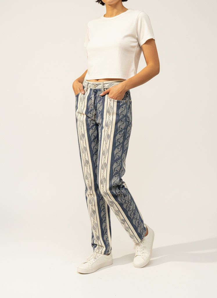 Kenzo Jeans Vintage Desenli Pantolon