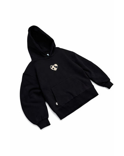 Siyah Heavyweight Boxy Fit Hoodie