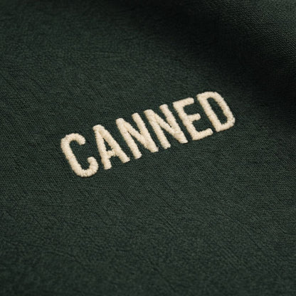 Haki Yeşil Heavyweight Oversize Boxy Fit Zip Up Hoodie – Canned Core Logo