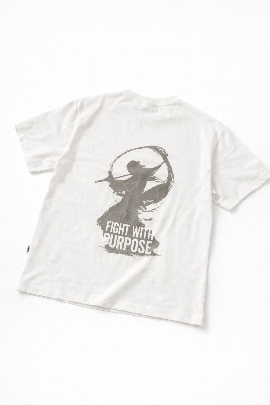 Fight With Purpose – Ekru Oversize Fit Tişört