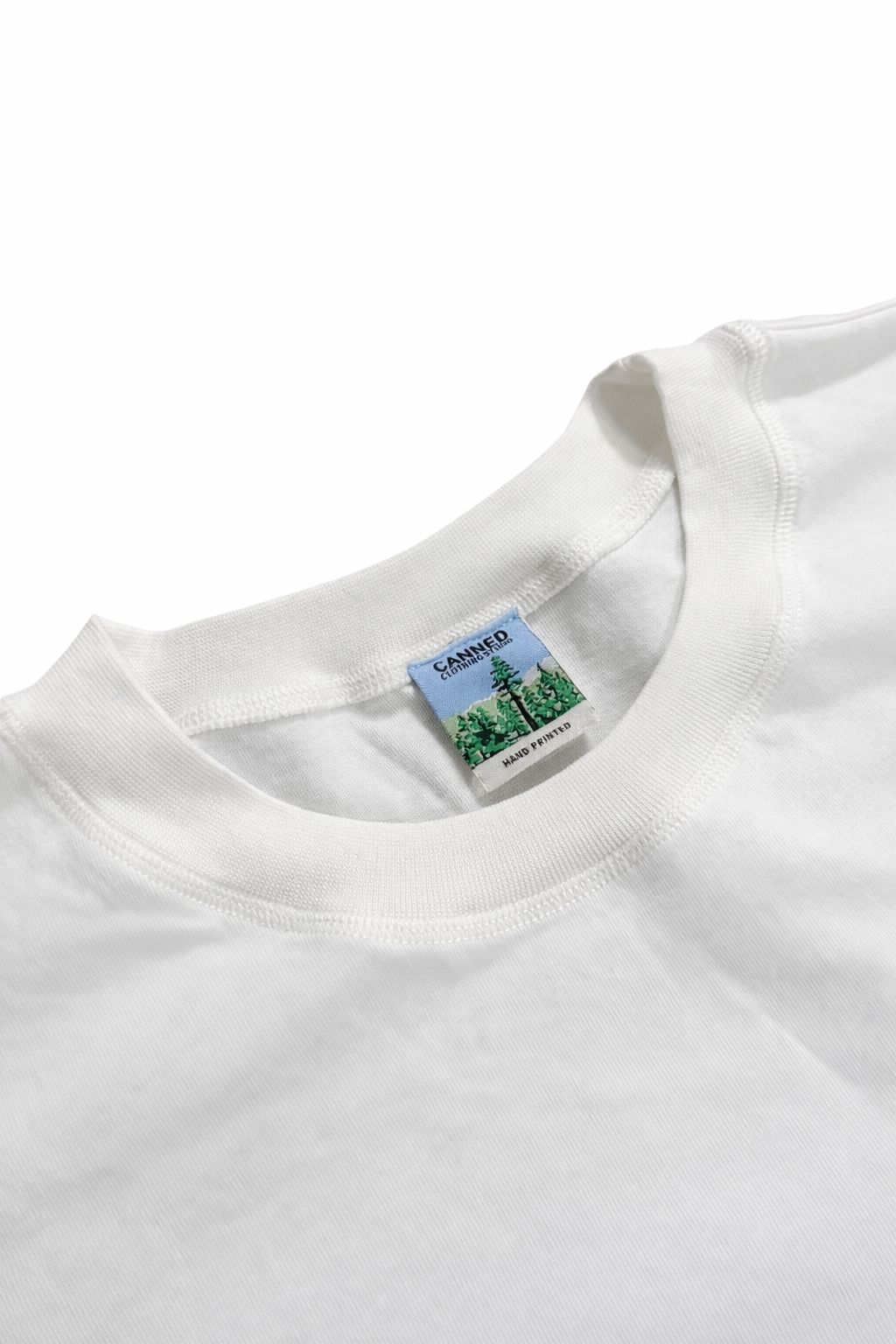 Ekru Oversize Fit Basic Tişört – Canned Core Logo