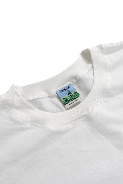 Ekru Oversize Fit Basic Tişört – Canned Core Logo