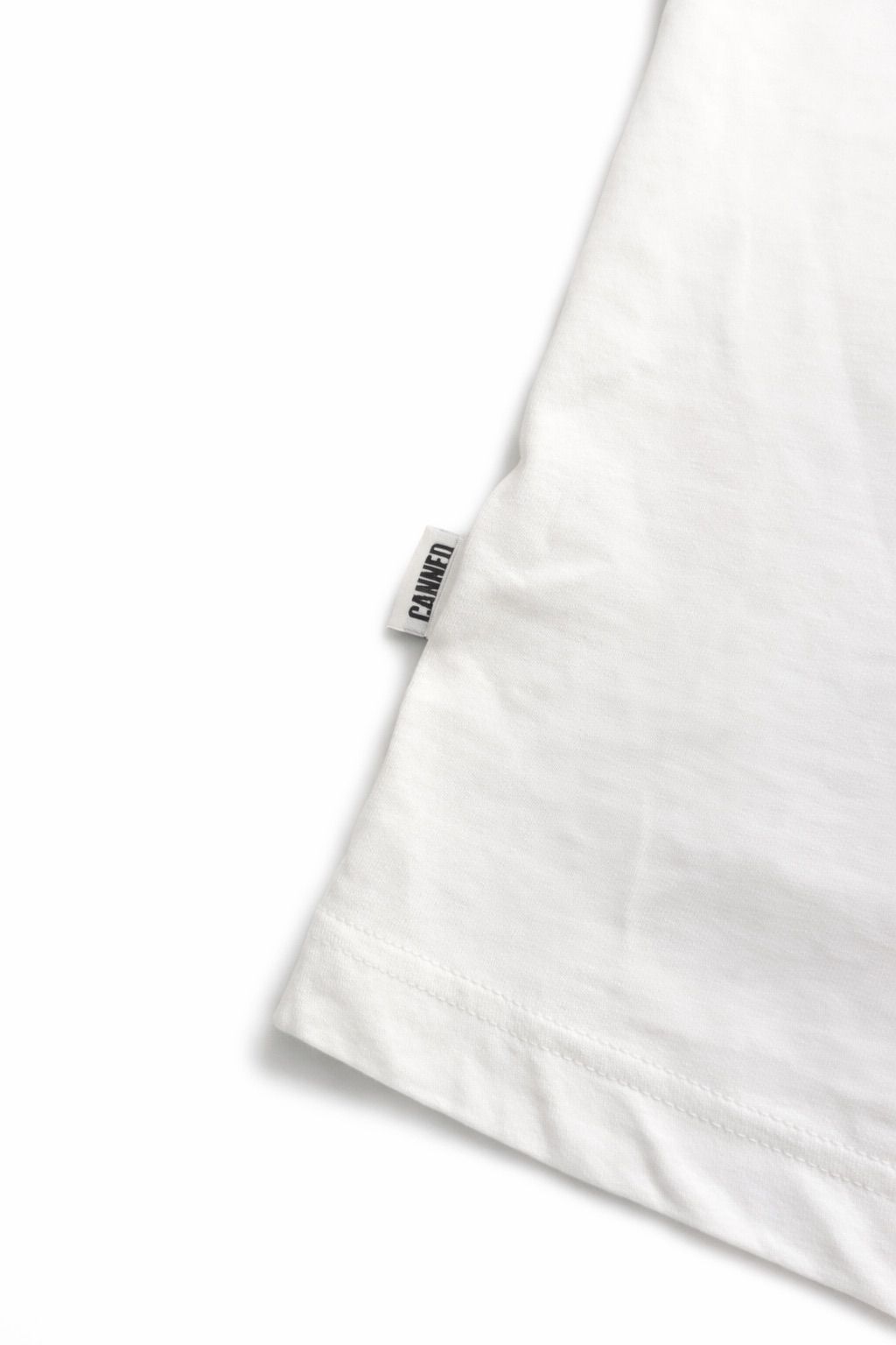 Ekru Oversize Fit Basic Tişört – Canned Core Logo